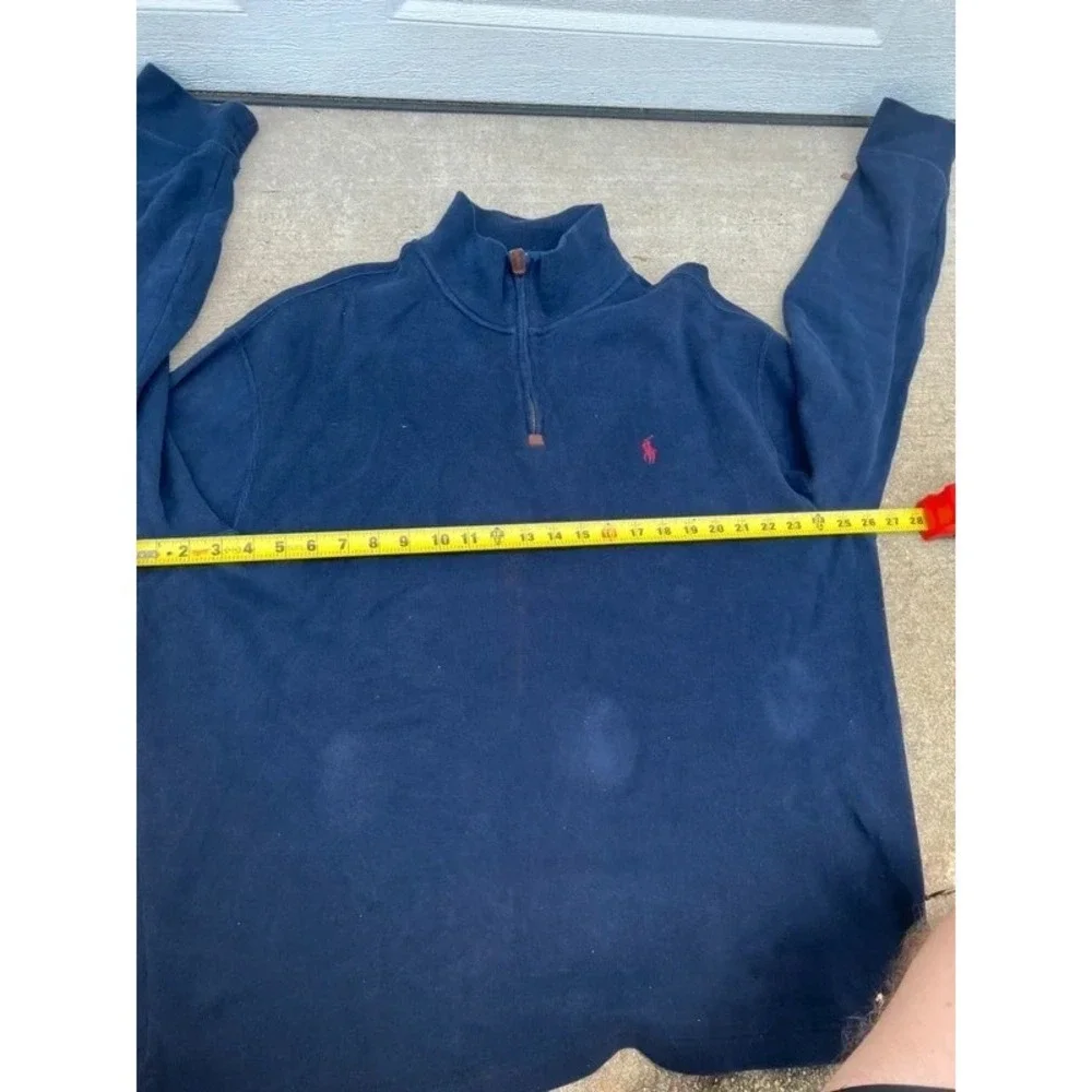 VTG Ralph Lauren Quarter Zip Xl Old Money Preppy Button Up Long Sleeve Fifa USA